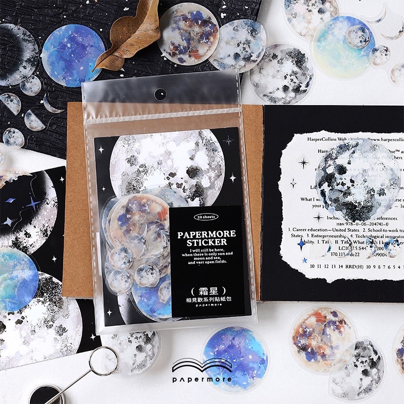 Túi 20 hình dán vũ trụ chất liệu nhựa Pet chống thấm