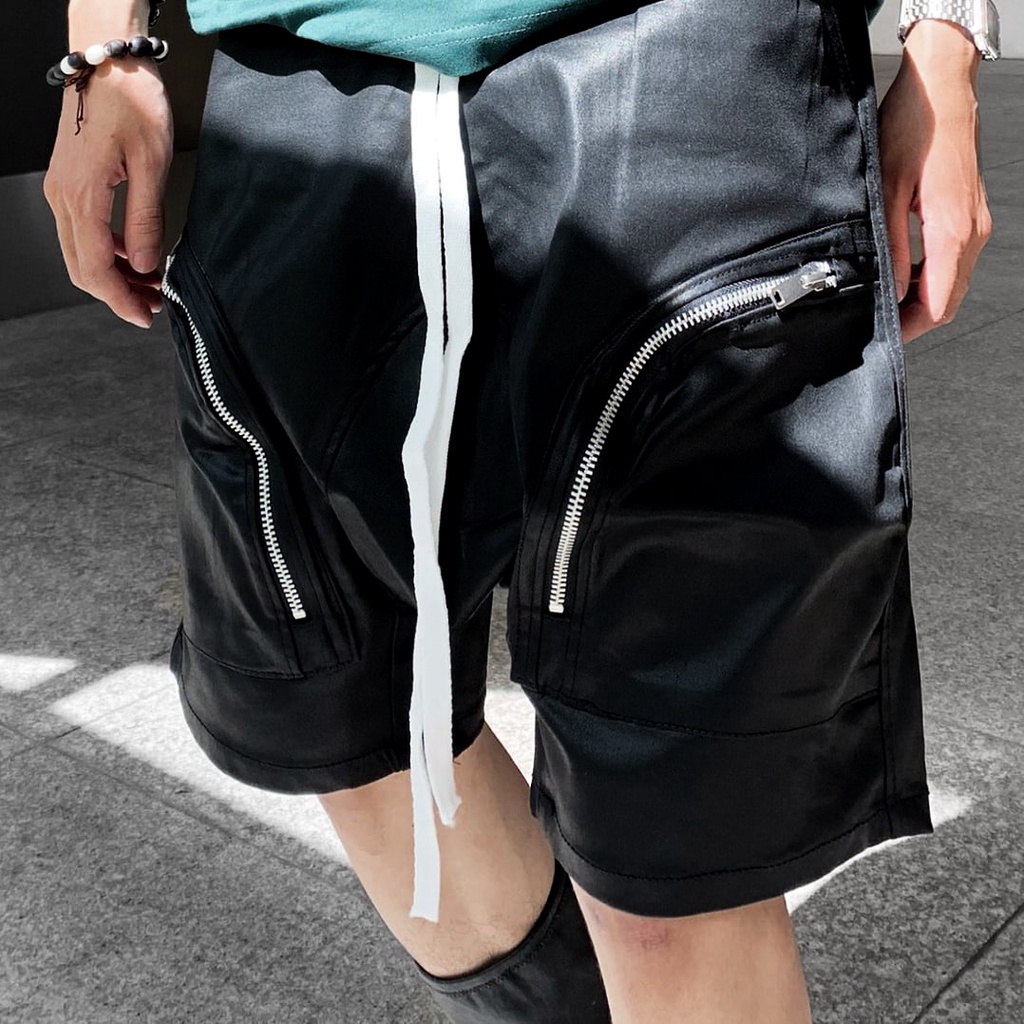 Quần Short harem nam zipper ,chất kaki cán da FAZA mã D5