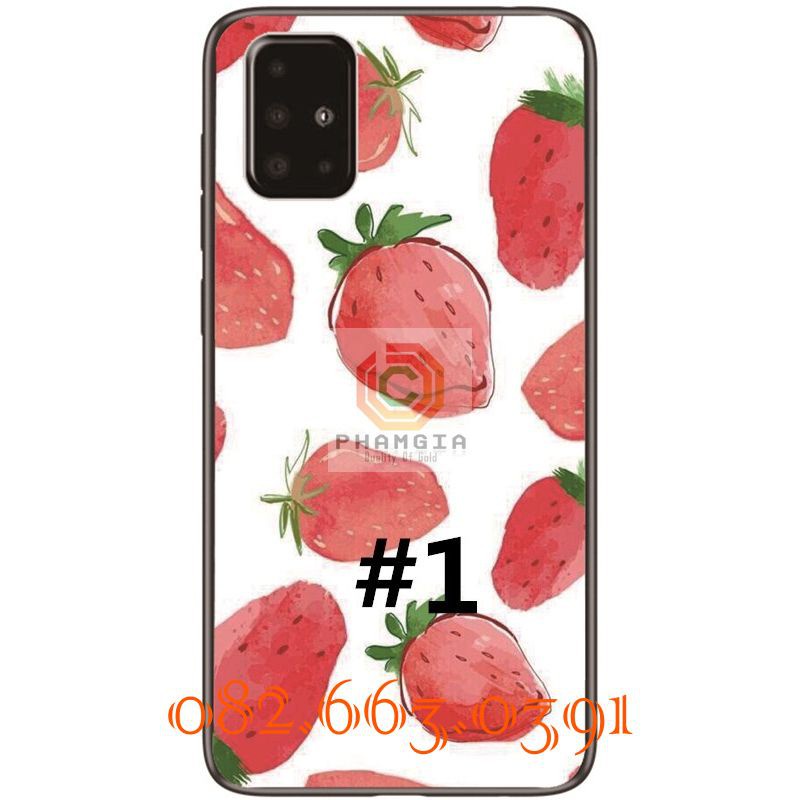 Ốp lưng Samsung M51 dẻo in hình trái cây chibi