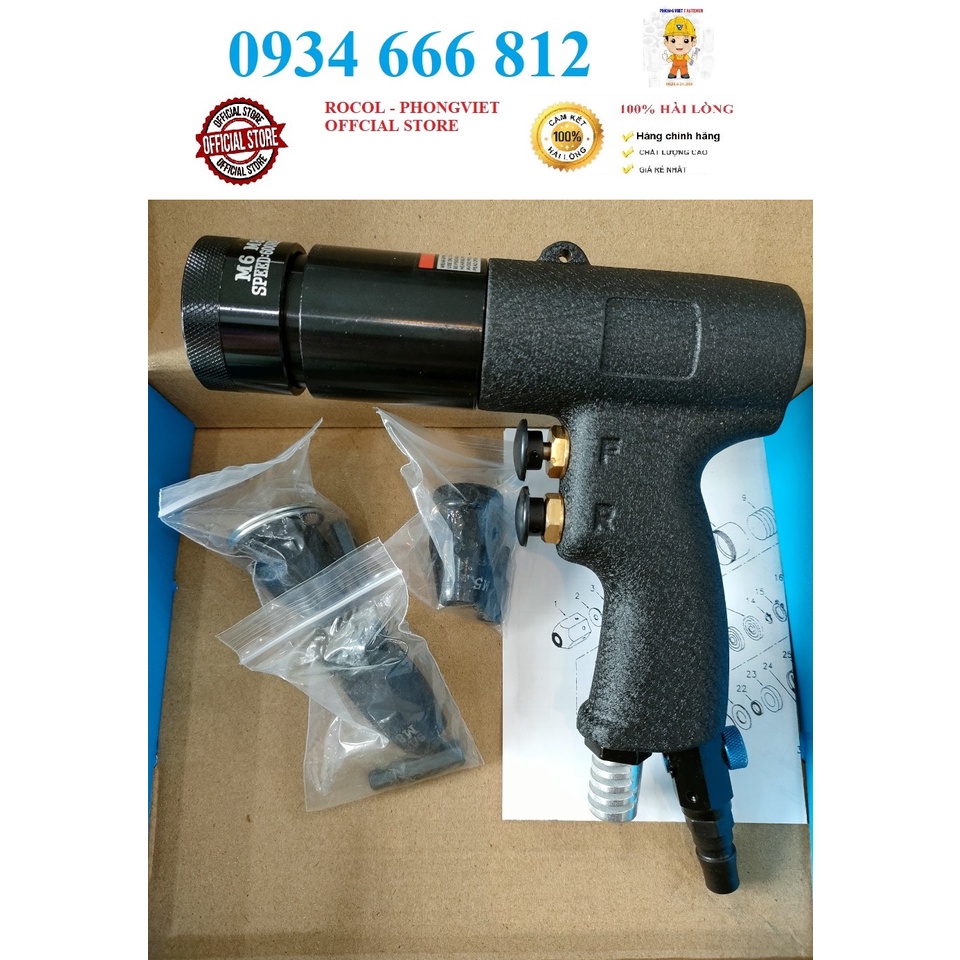 Súng rút ốc tán GE803, GE804 kèm đầu 56, 456, 568 hoặc 6810