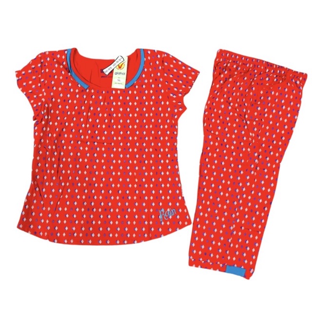 Bộ Mặc Nhà Gia Hồi Quần Lửng M, XL