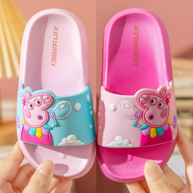 Dép Đế Mềm Chống Trượt Thoáng Khí In Hình Heo Peppa Dễ Thương Thời Trang Mùa Hè Cho Trẻ Em