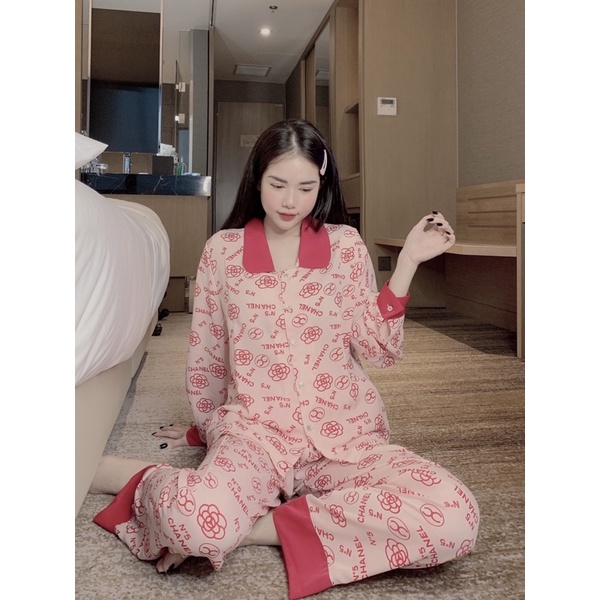 Đồ Bộ Pijama Nữ Lụa Mango Cao Cấp,Tay Dài Quần Dài,Hàng Thiết Kế,Chất Vải Mềm Mịn,Siêu Mát