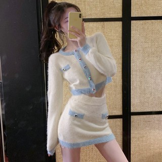Set bộ trang phục len nữ thu đông ulzzang