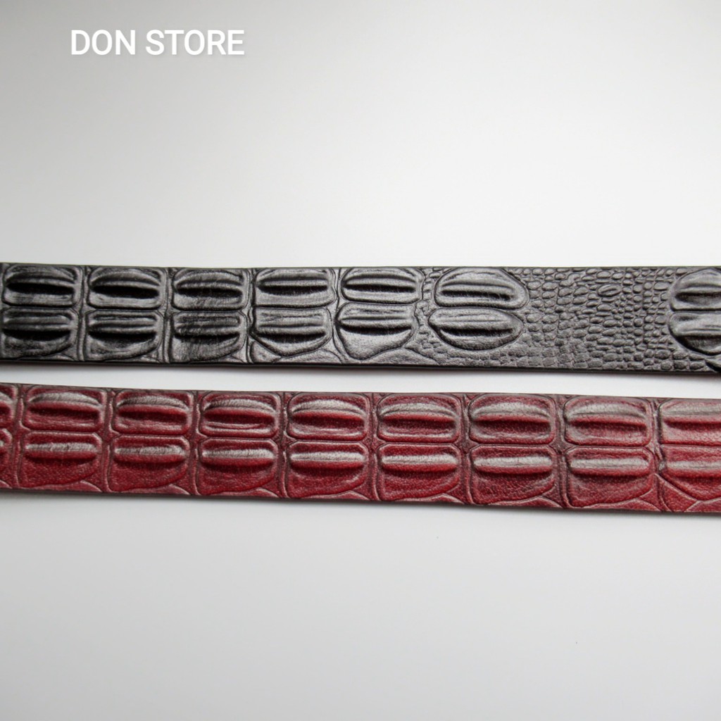 Dây Nịt Nam Da Bò Thật Vân Cá Sấu Hàng Loại 1 (3.5X125)cm ( BH 12 THÁNG)