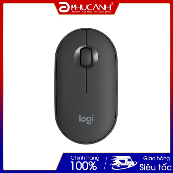 [Giá rẻ vô địch]Chuột không dây Logitech Pebble M350 silent Màu đen (Bluetooth, Wireless )-Hàng chính hãng, BH 12 thán