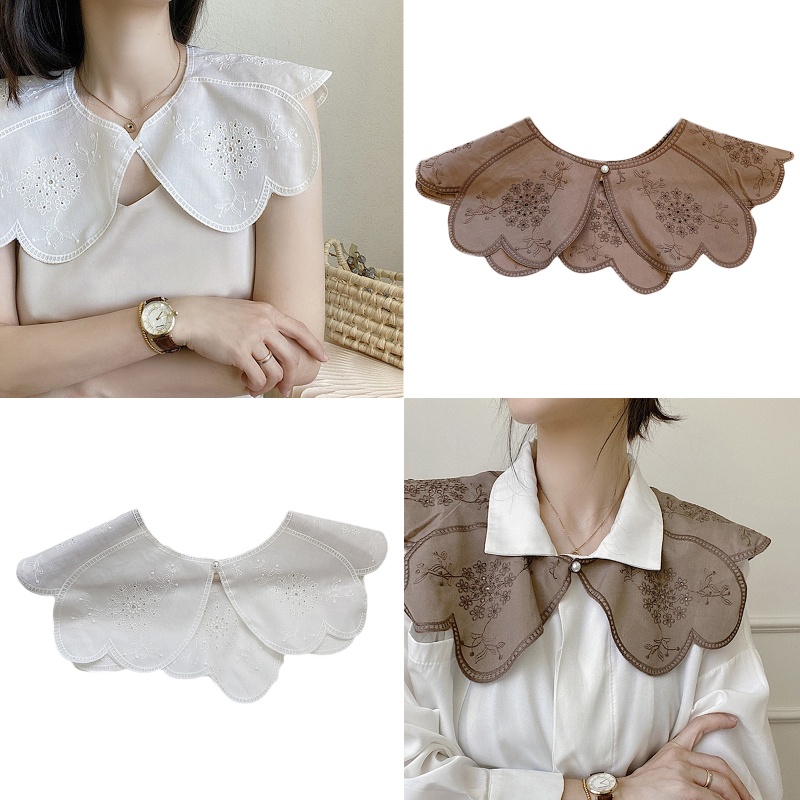 Dây Ren Ruy Băng Thêu Hoa Trang Trí Cổ Áo DIY