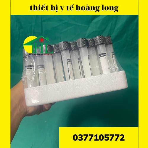 Ống nghiệm Heparin nắp màu đen khay 100 ống