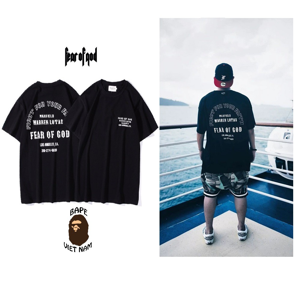 Tee Fear of god x Los angeles , áo Thun FOG x Los angeles, áo phông FOG Bape Việt Nam