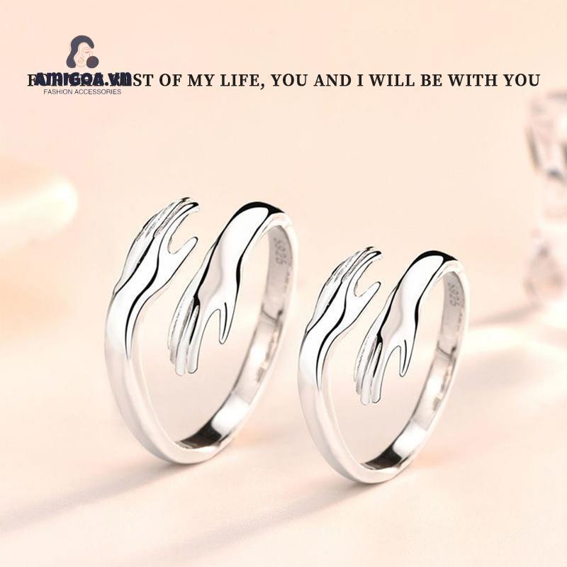 Nhẫn Hở Có Thể Điều Chỉnh Kích Thước Phong Cách Retro Thời Trang Dành Cho Cặp Đôi