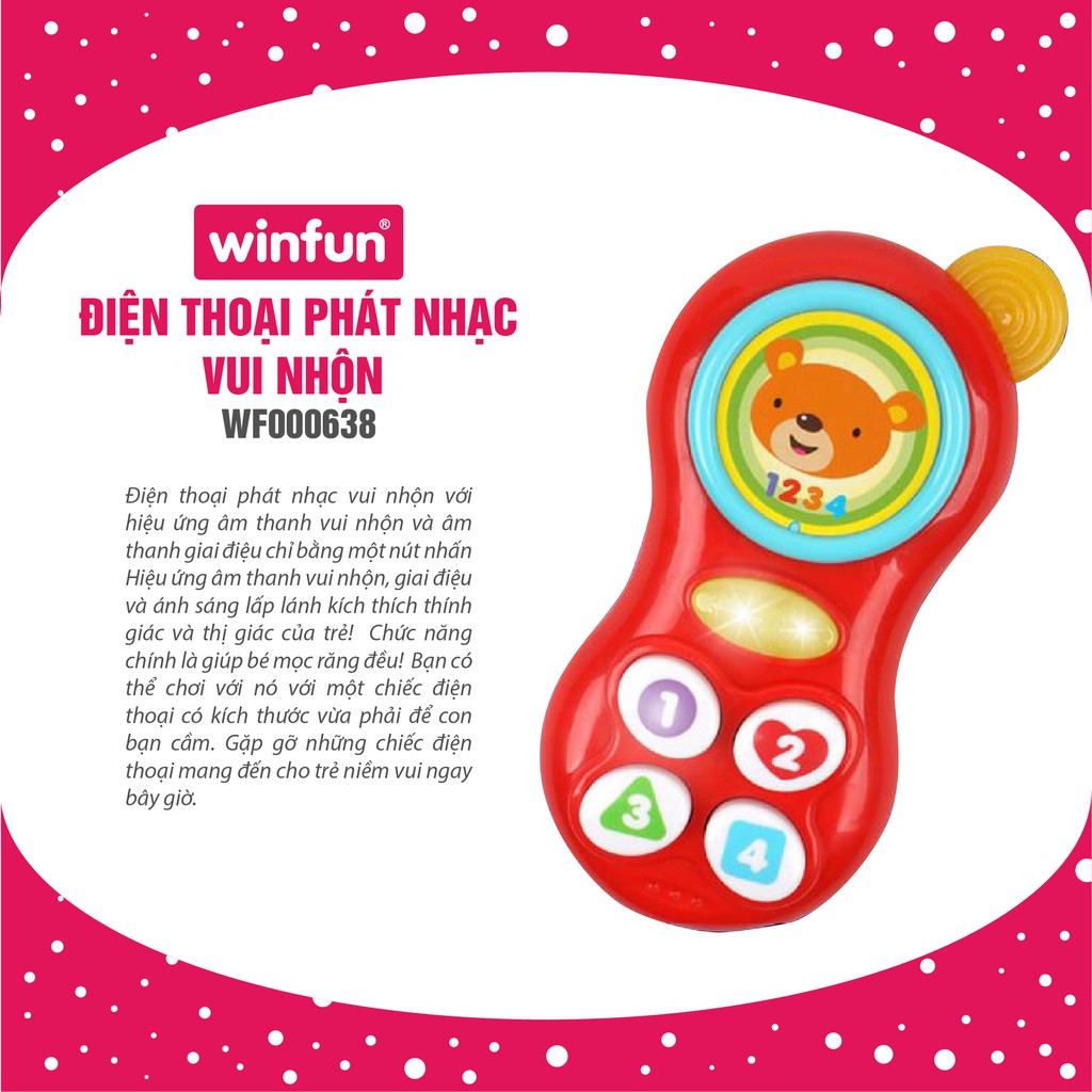 Điện thoại phát nhạc vui nhộn Winfun 0638 - đồ chơi âm nhạc kích thích phát triển trí tưởng tượng cho bé