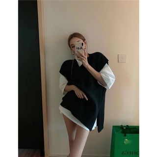 Áo gile len dáng rộng oversize 93009 CHERRYCOCO