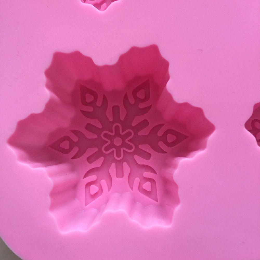 Khuôn Silicone Làm Xà Phòng Thủ Công Hình Bông Tuyết 3D Đa Năng