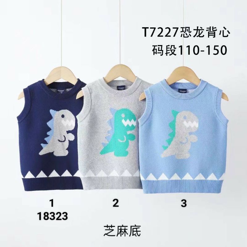 Áo len gile khủng long bé trai 110-150