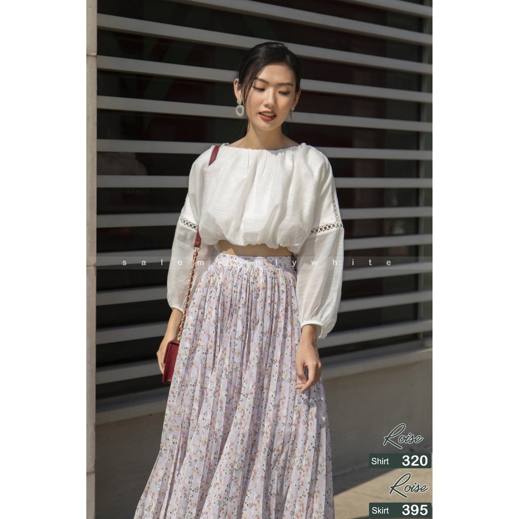 Chân váy Voan hoa dập ly_ Roise | BigBuy360 - bigbuy360.vn