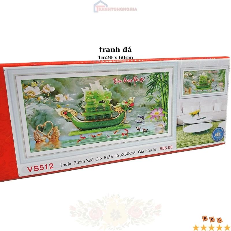 Tranh đính đá thuận buồm xuôi gió 1m20 x 60cm