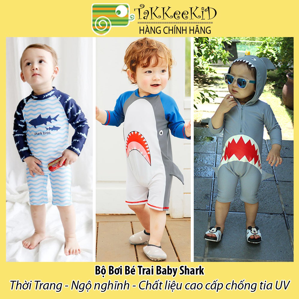 Bộ Bơi Bé Trai, Đồ Bơi Bé Trai Cao Cấp Hình Cá Mập Baby Shark Dễ Thương