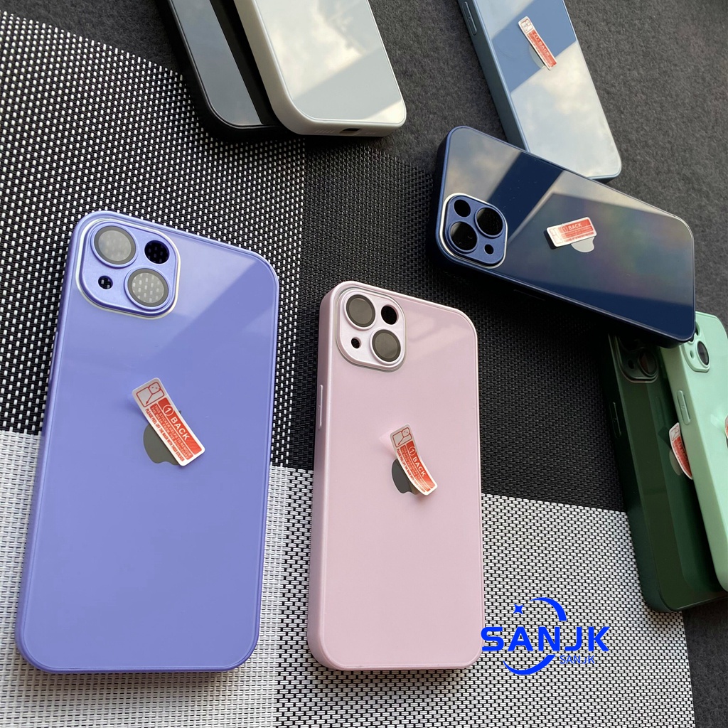Ốp Điện Thoại Màu Trơn Bảo Vệ Ống Kính Máy Ảnh Cho iPhone 11 Pro Max 12 Pro Max 13 Pro Max