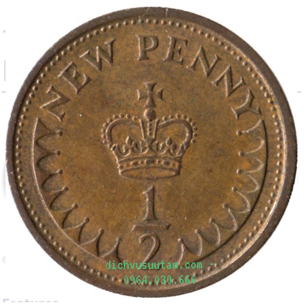 Xu Vương Quốc Anh 1/2 penny