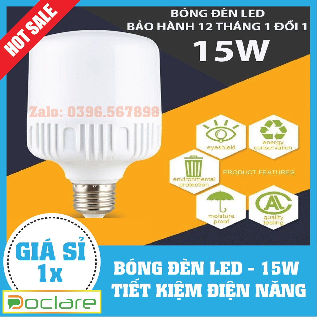 BÓNG ĐÈN LED 15W TRỤ ĐUÔI XOÁY - TIẾT KIỆM ĐIỆN NĂNG