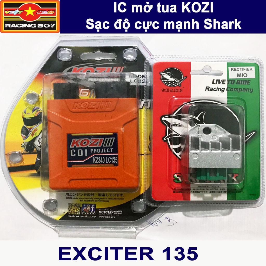Ic mở tua và sạc độ cho Exciter 135
