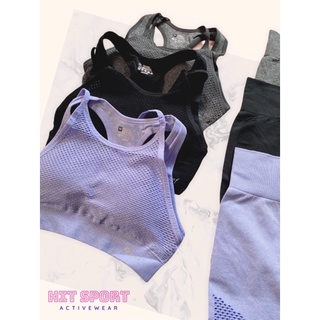 Set tập lửng áo bra phối lưới độc lạ