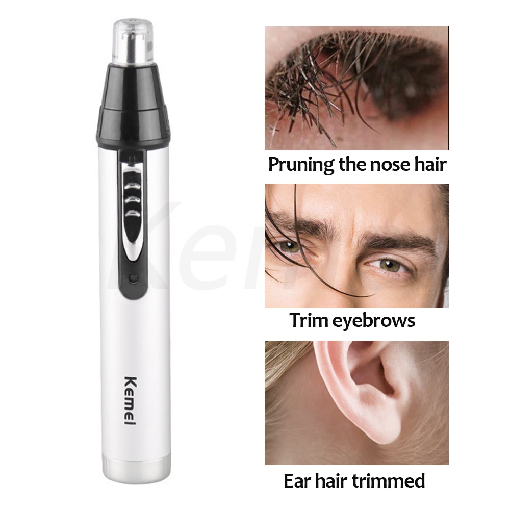 Máy tỉa lông mũi Kemei KM-6651 2021 3 trong 1 có thể sạc lại tiện dụng cho nam