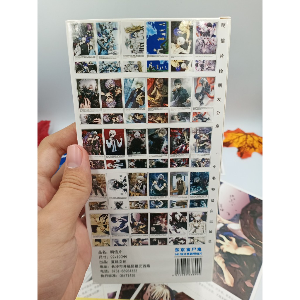 Hộp Postcard Bưu thiếp (Trọn bộ 340 Hình có Sticker) Anime/Manga Tokyo Ghoul (Ngạ Quỷ)