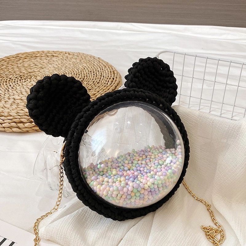 Túi tự đan đầu gấu trong suốt đeo chéo trọn bộ nguyên liệu, túi đan sẵn #handmade hot #trend #tiktok