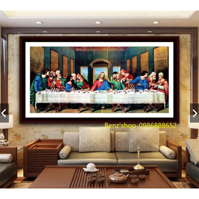 Tranh đính đá cao cấp ABC ( giá sỉ) venus Bữa tiệc ly cuối cùng VS285 kích thước 200x102cm, LV373 (200x85cm)