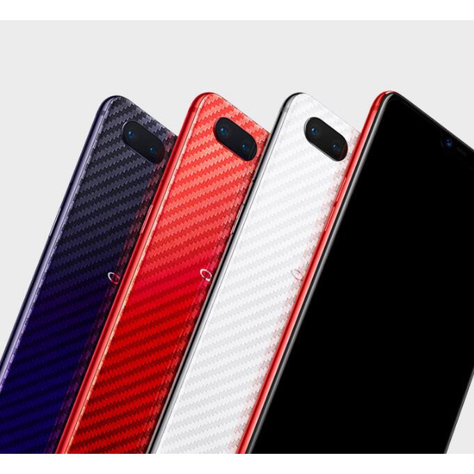 Miếng dán mặt sau họa tiết sợi cacbon cho Oppo A3s/A5 A57/A39 A59/A59s A7/A5S A71 A77 A83/A1