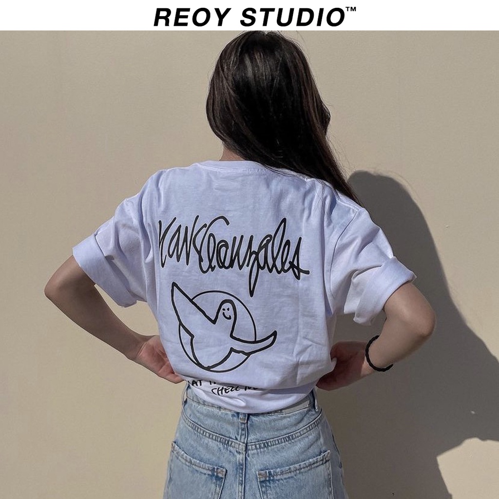 Áo thun nữ REOY-WHATITISNT LOGO 3 , áo phông form rộng tay lỡ cá tính chất cotton dày dặn basic unisex