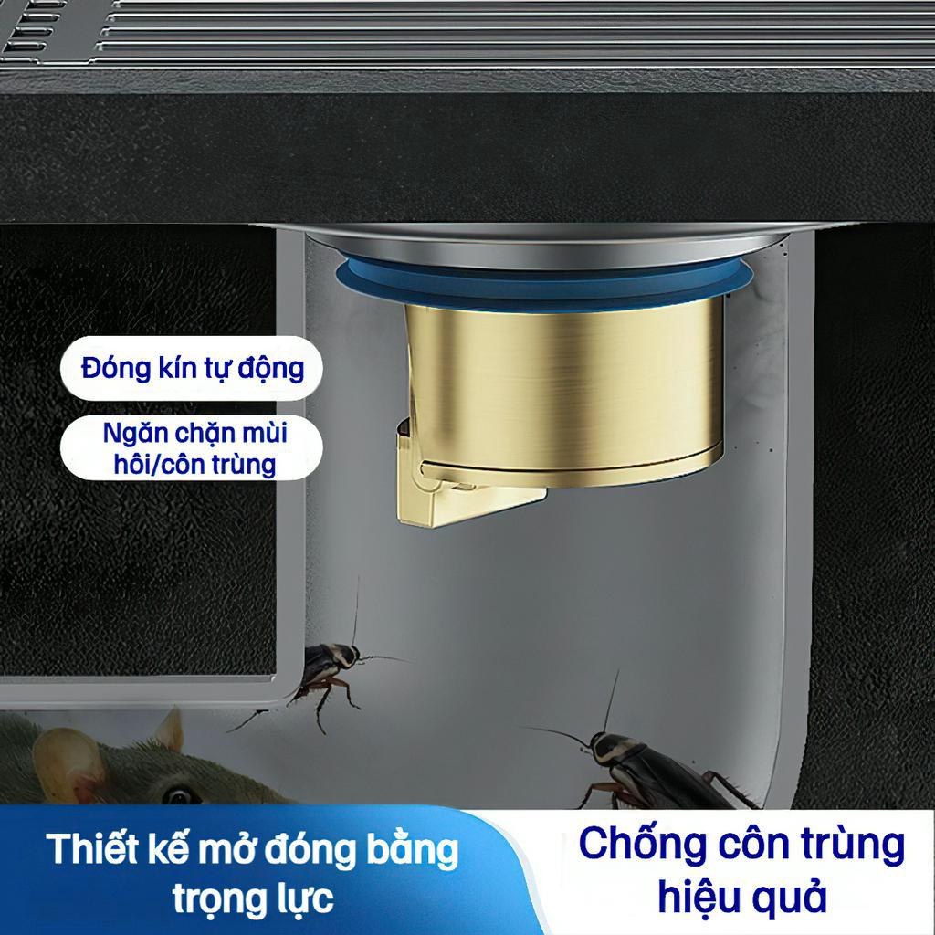 Nắp Đậy Cống Thoát Nước Sàn Nhà Tắm Chống Mùi Hôi Chống Côn Trùng Bằng Đồng
