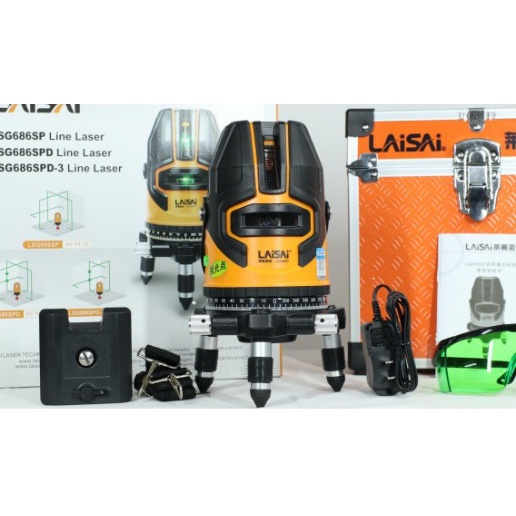 Máy cân bằng laser Laisai LSG686SPD bóng led siêu tiết kiệm.