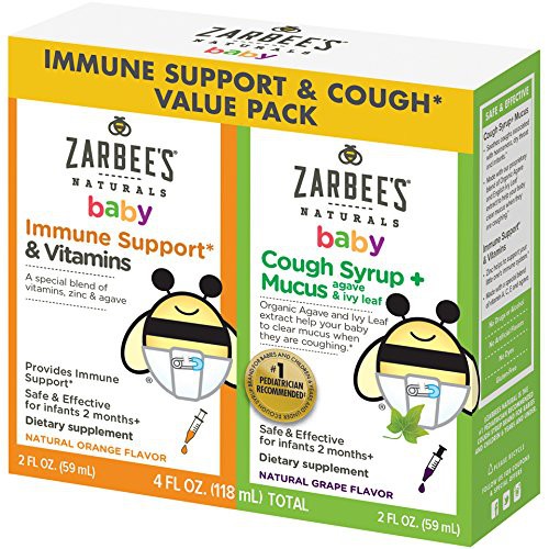 Bộ combo Zarbee's Naturals Baby Immune Support* & Vitamins and Baby Cough Syrup