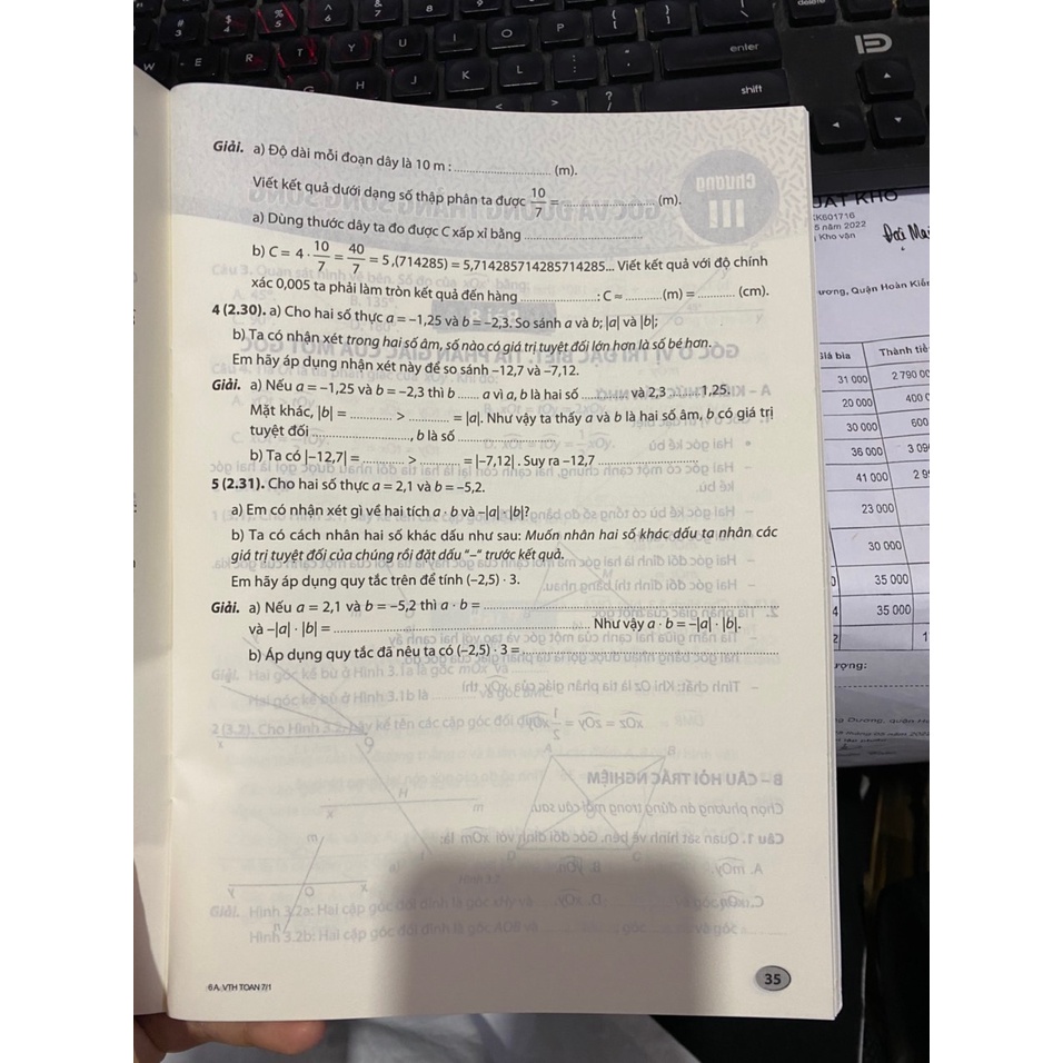 Sách - Vở thực hành toán 7 tập 1 ( Kết nối tri thức )