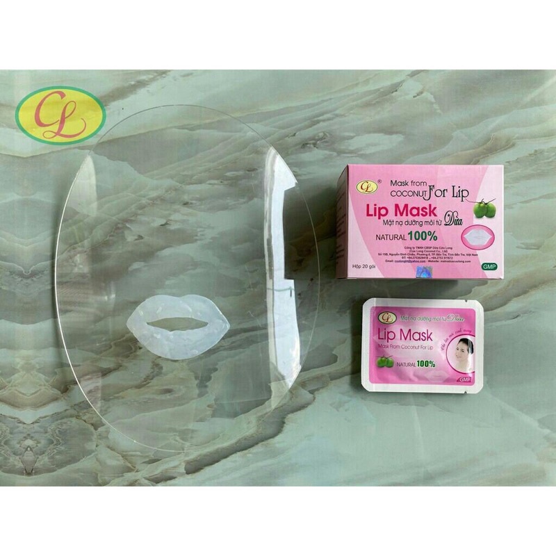 Mặt nạ dừa Cửu Long dành cho môi hộp 20 gói