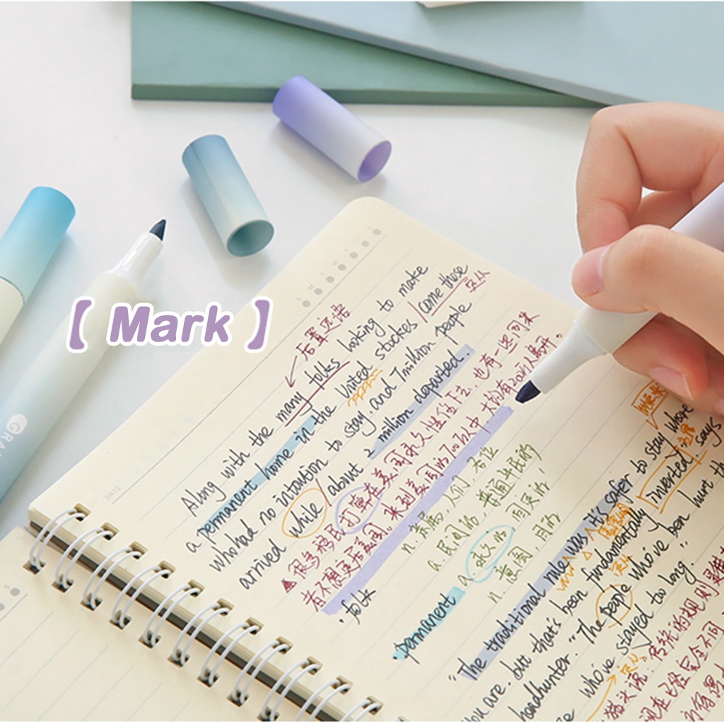 Set 4 Bút Đánh Dấu Màu Sắc Gradient Độc Đáo
