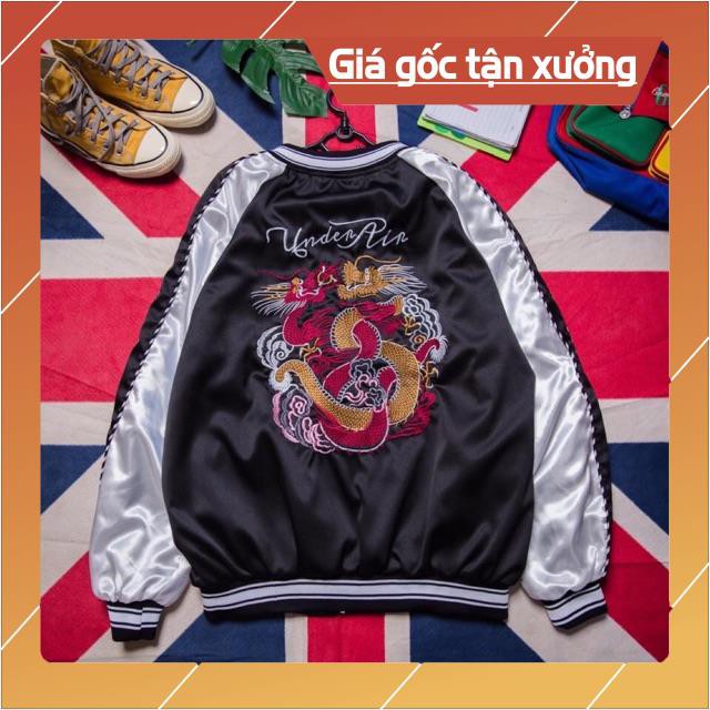 [- Hàng cao cấp] (Ảnh thật) áo bomber thêu chim đẹp xuất sắc Japan Sukajan Souvenir jacket