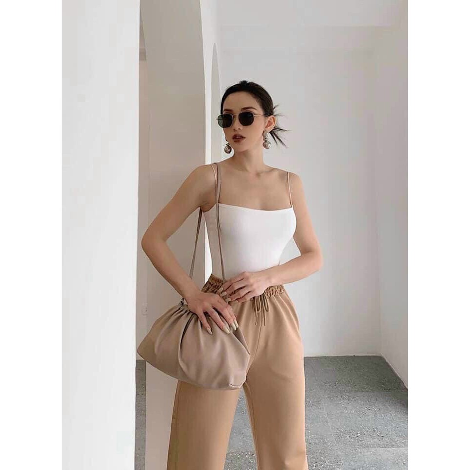 Áo thun 2 dây croptop LYNS chất đẹp, vải Thun Cotton co giãn tốt, dáng ôm, dây bún sợi nhỏ - AD02 | BigBuy360 - bigbuy360.vn
