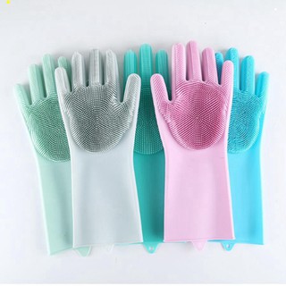 Găng tay silicon kiêm miếng rửa bát