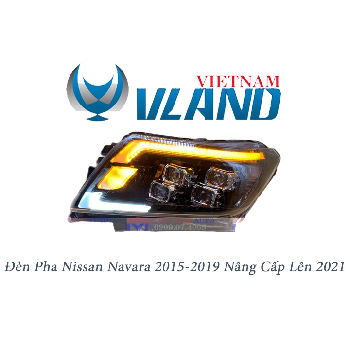 ĐÈN PHA NISSAN NAVARA 2015-2019 NÂNG CẤP LÊN 2021 FULL LED