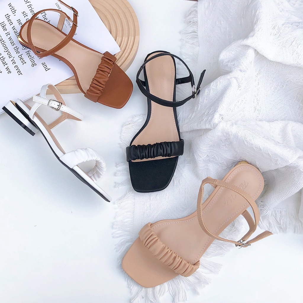 Giày Xăng Đan Nữ - Giày Sandal Dây Pura Ngang Bản Thun Mềm Êm Chân 2p VNXK