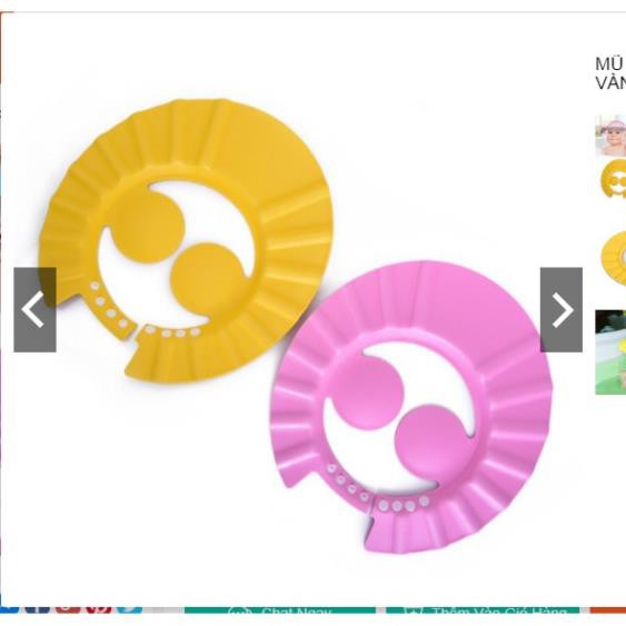 combo 10 mũ gội đầu có che tai cho bé (free ship) (HM)