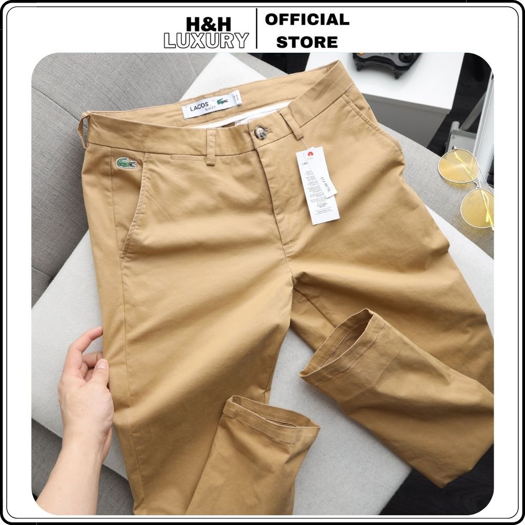 Quần kaki nam ống suông, quần kaki cao cấp chất liệu kaki siêu nhẹ xuất xịn - H&H LUXURY