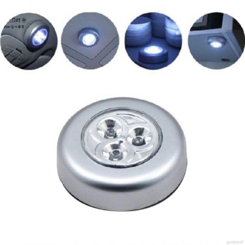 3 LED Stick Touch Light Lamp Battery Powered Wireless Stick-on Touch Night Light