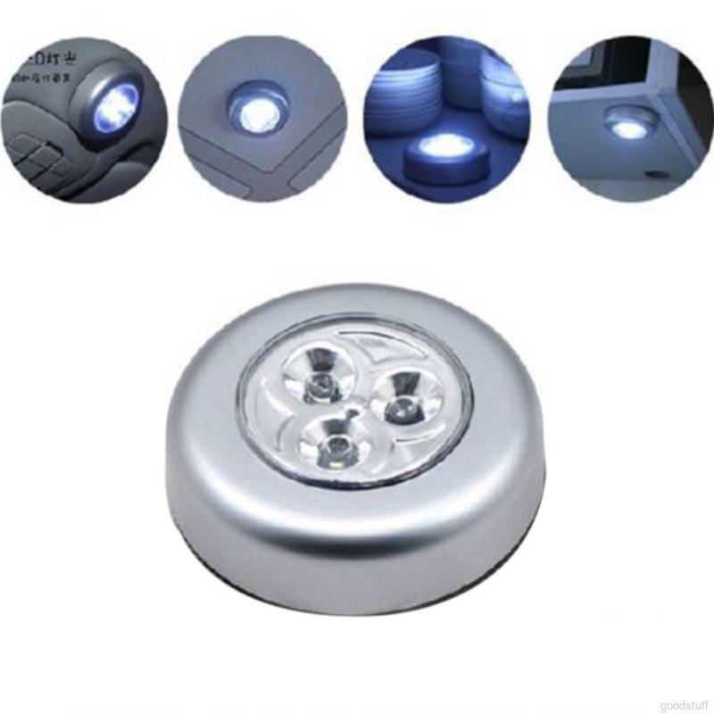 3 LED Stick Touch Light Lamp Battery Powered Wireless Stick-on Touch Night Light
