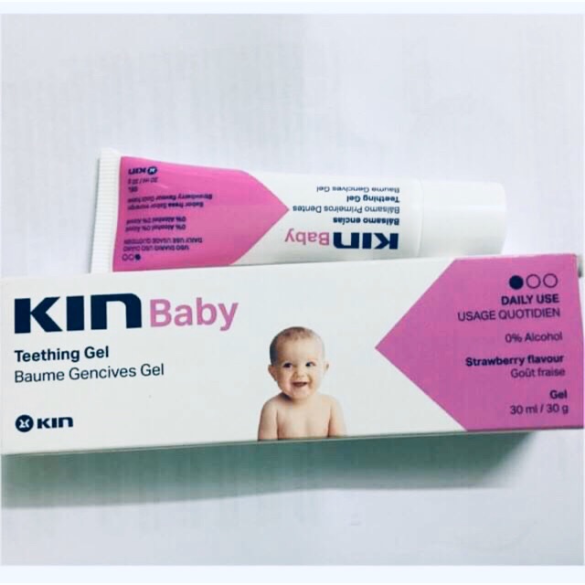 Kin Baby Teething Gel (giảm đau,bảo vệ nướu khi trẻ mọc răng,loét miệng ,bọng nước,mụn rộp ,tay chân miệng(tây ban nha)