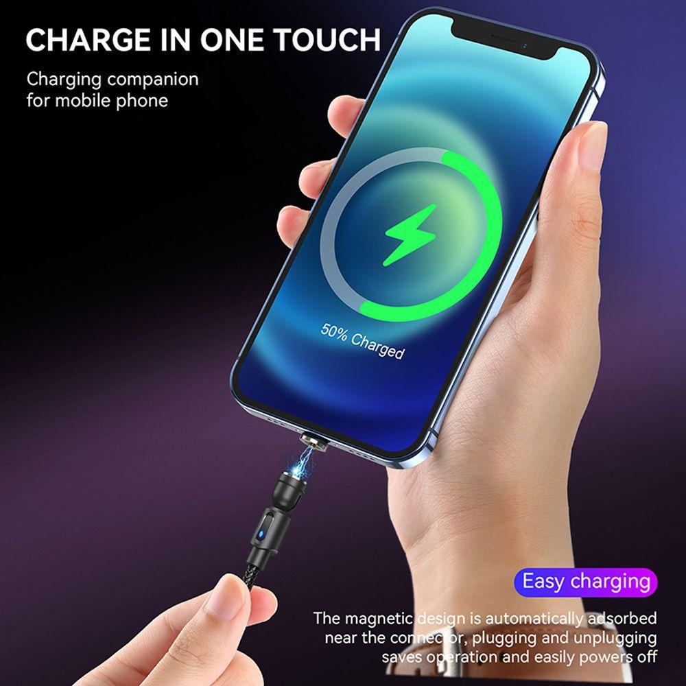 Cáp Sạc Xoay 540 Độ Cổng USB Type C Cho Điện Thoại