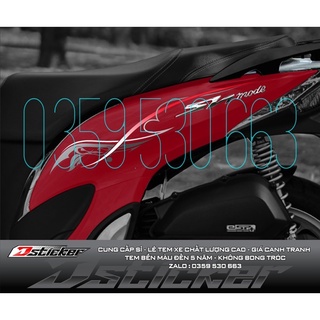 Tem rời Sh mode 2021 xe đỏ đô